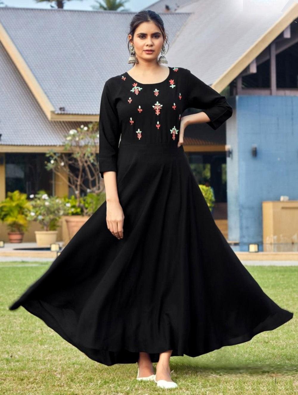 Top 50 Stylish #Black #Kurti Designs #2020 | Black #Dress Design 2020 |  Fashion Trends | Long kurti designs, Kurti designs, Designer party wear  dresses
